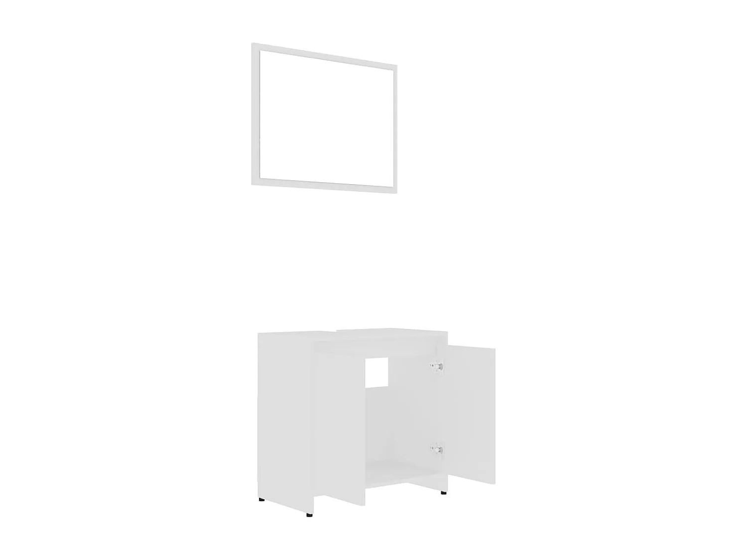 Ensemble de meubles de bain 3 pcs Blanc Bois d'ingénierie