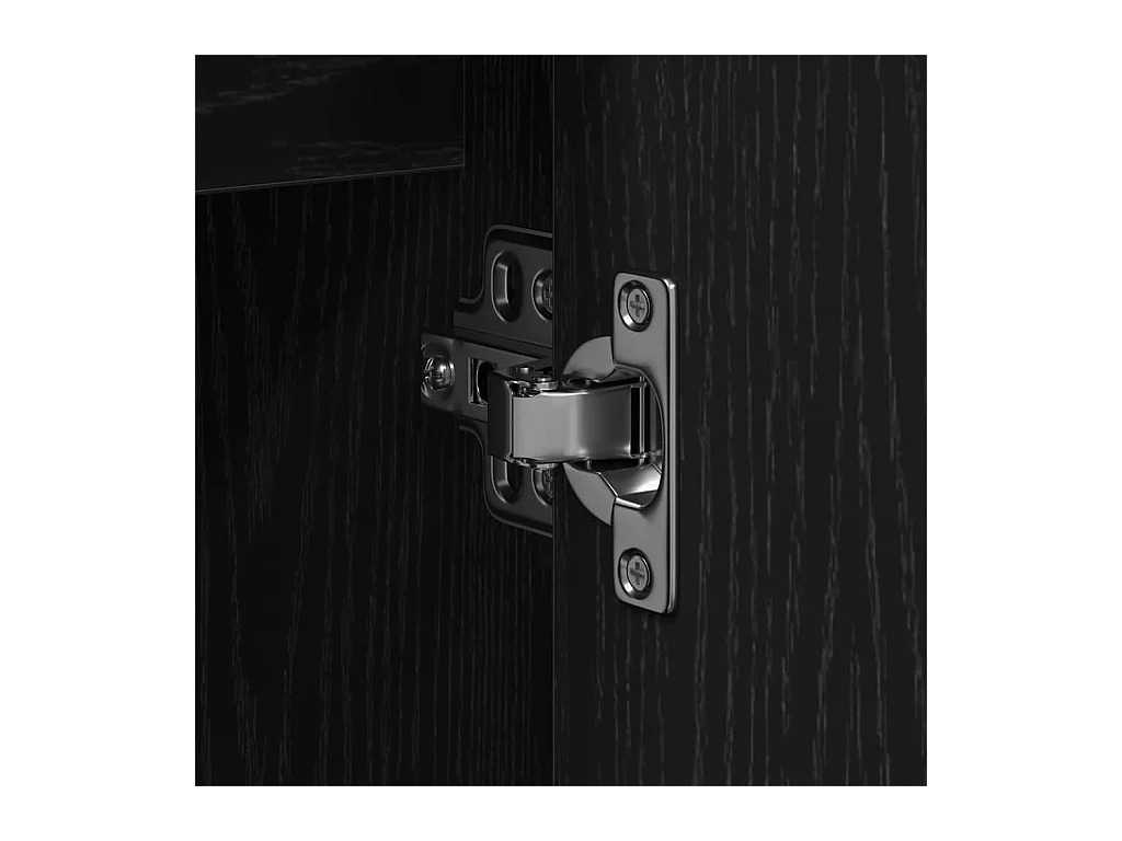 Ensemble de mobilier de salle de bain avec stockage 2 pcs Noir