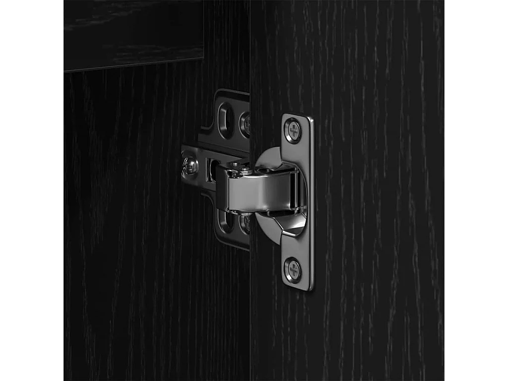 Conjunto de muebles de baño con almacenaje 2 piezas negro