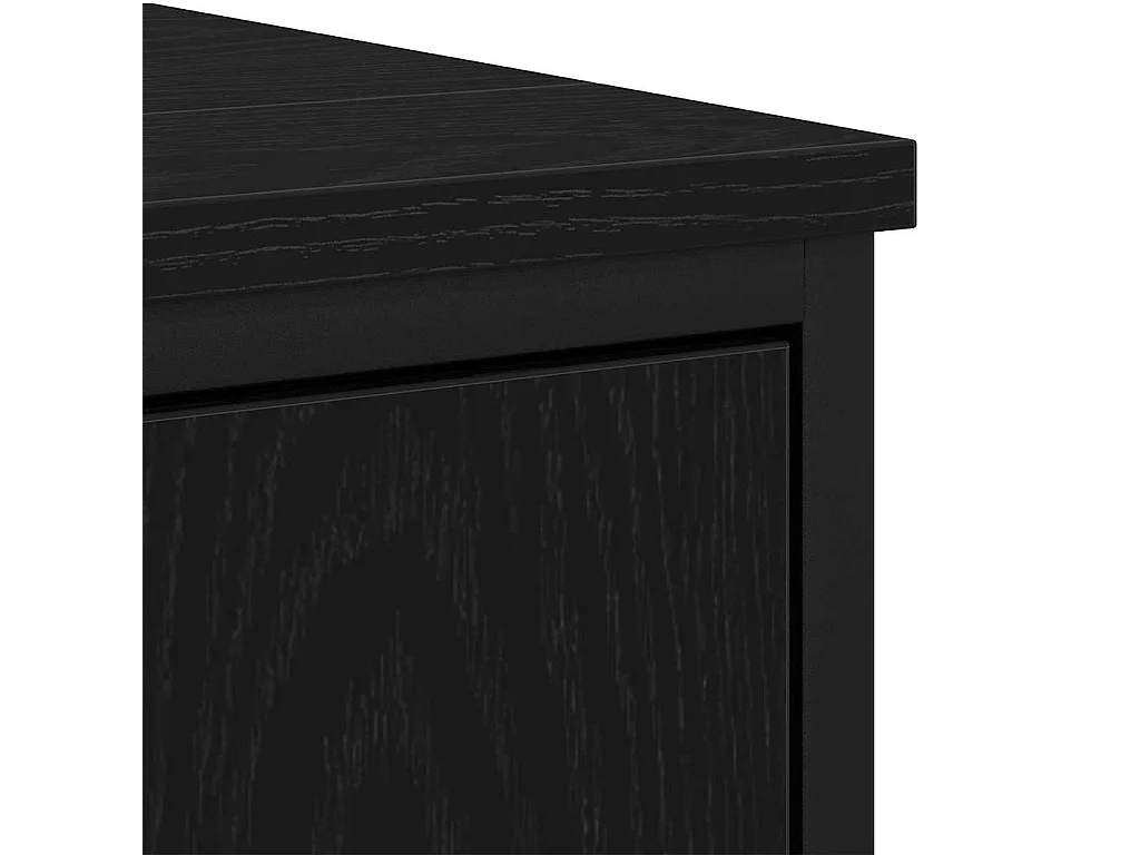 Conjunto de muebles de baño con almacenaje 2 piezas negro