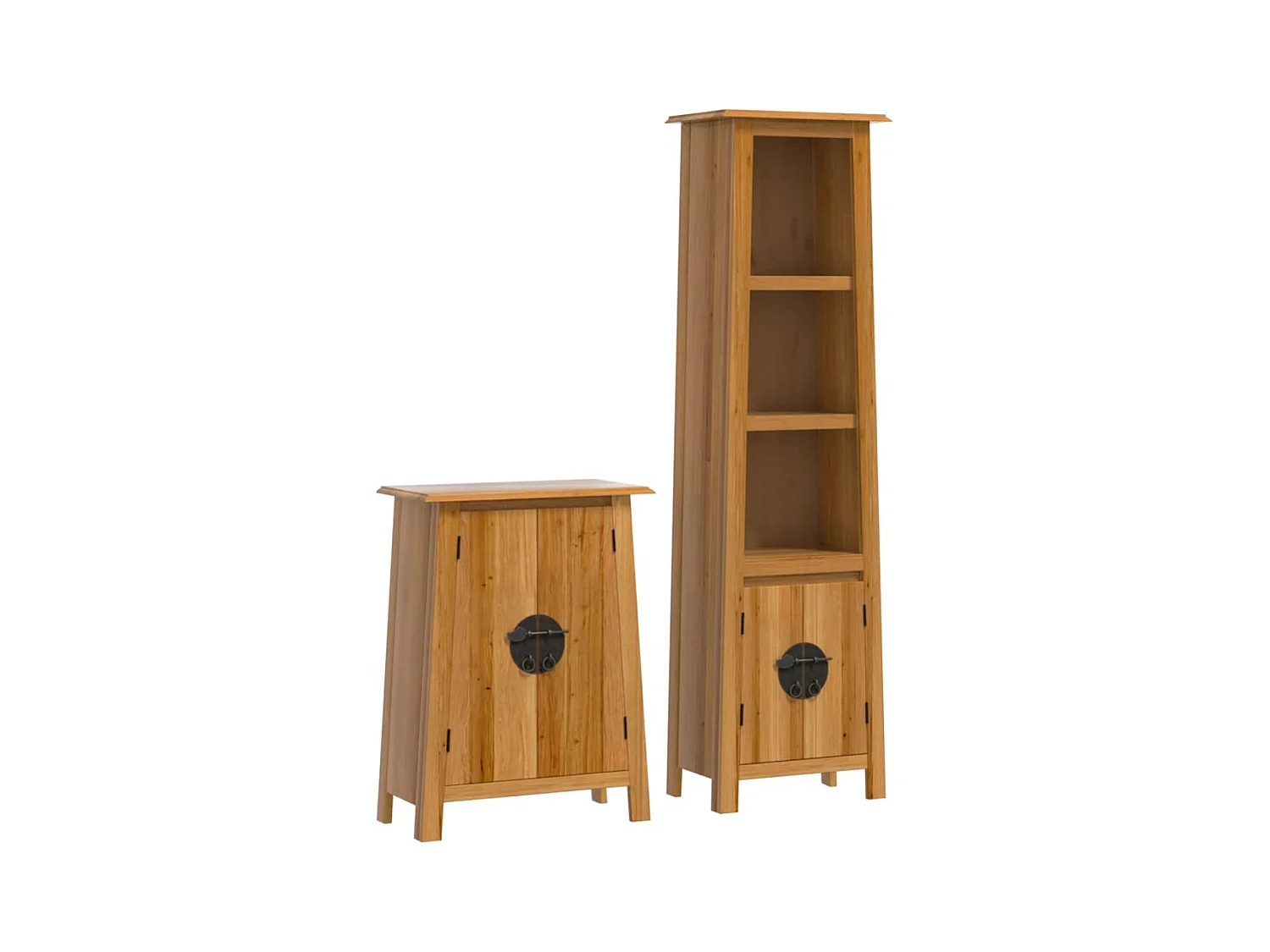 Ensemble de meubles de salle de bain 2 pcs bois de pin massif
