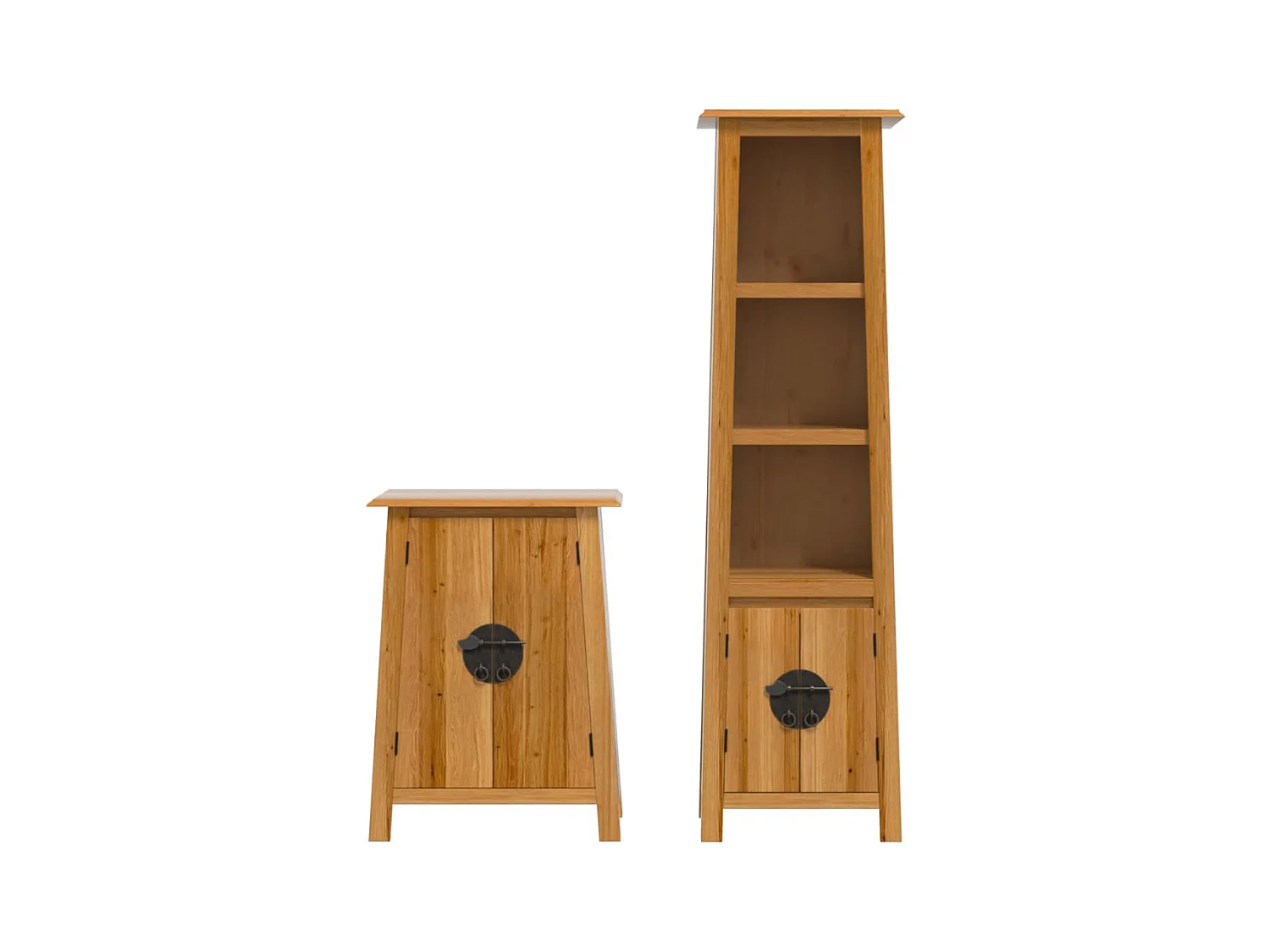Ensemble de meubles de salle de bain 2 pcs bois de pin massif