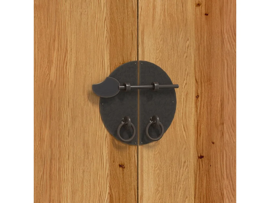 Set di mobili da bagno in 2 pezzi in legno massello di pino