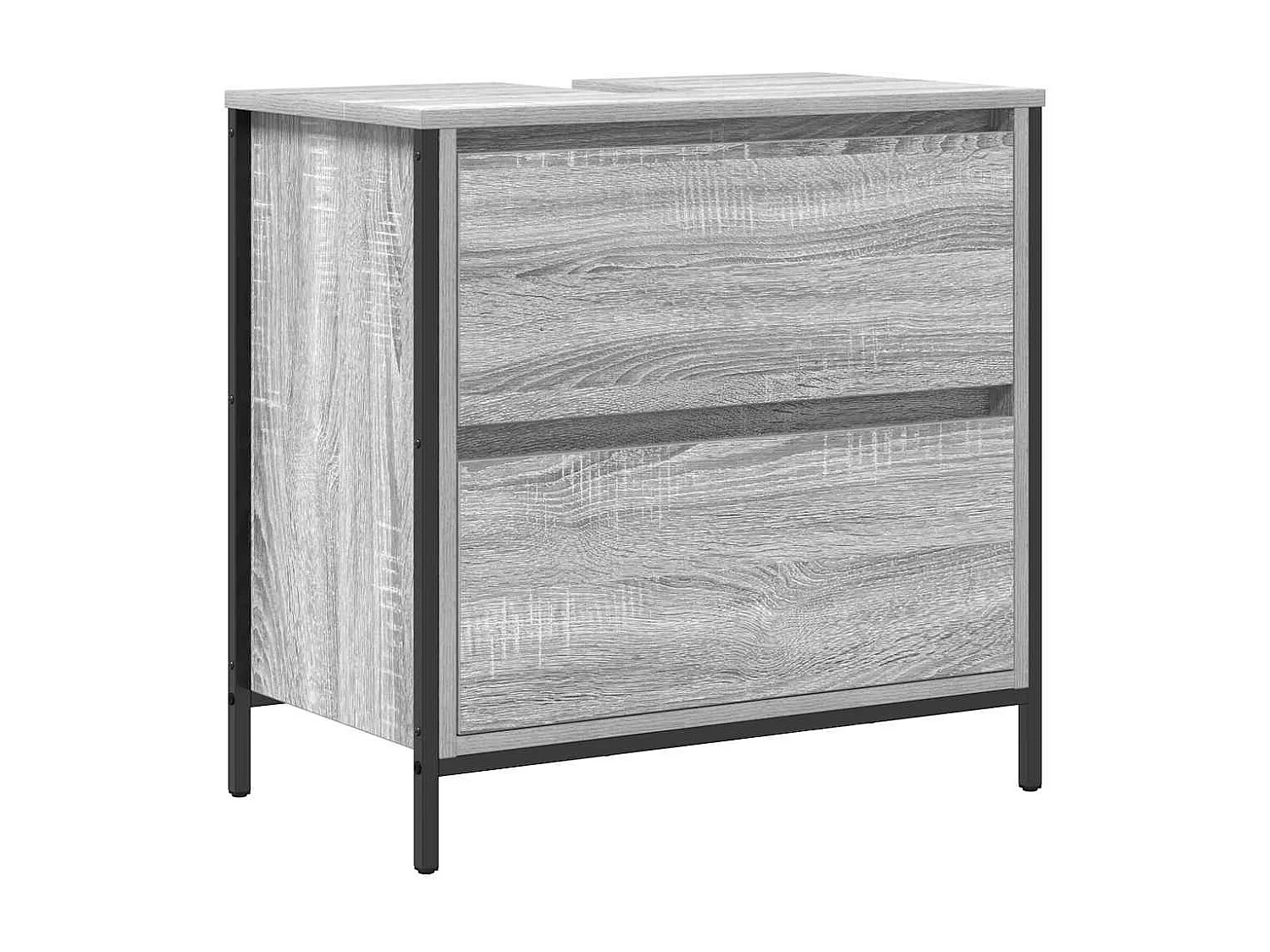 Conjunto de muebles de baño con estante 5 piezas gris