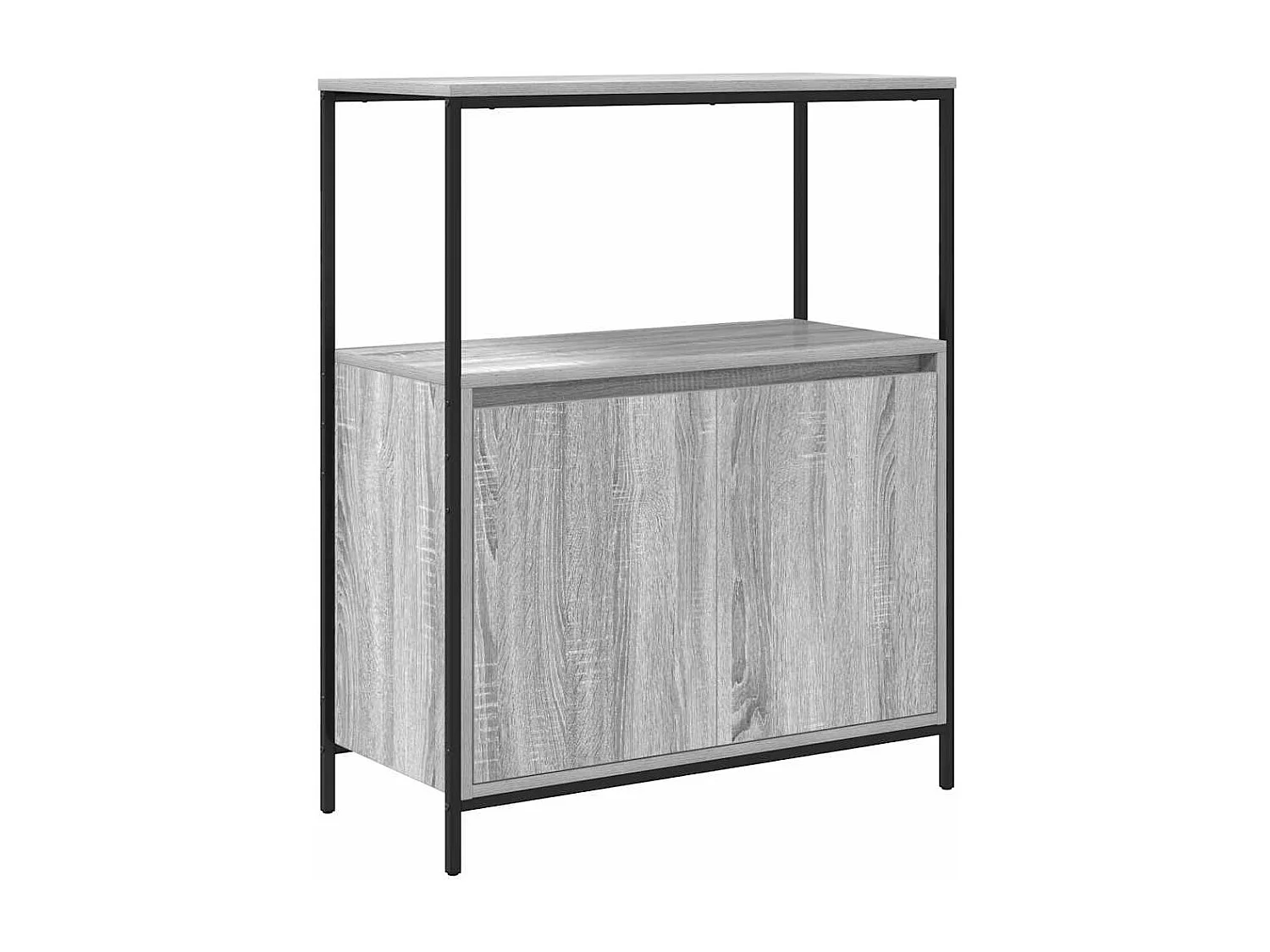 Conjunto de muebles de baño con estante 5 piezas gris