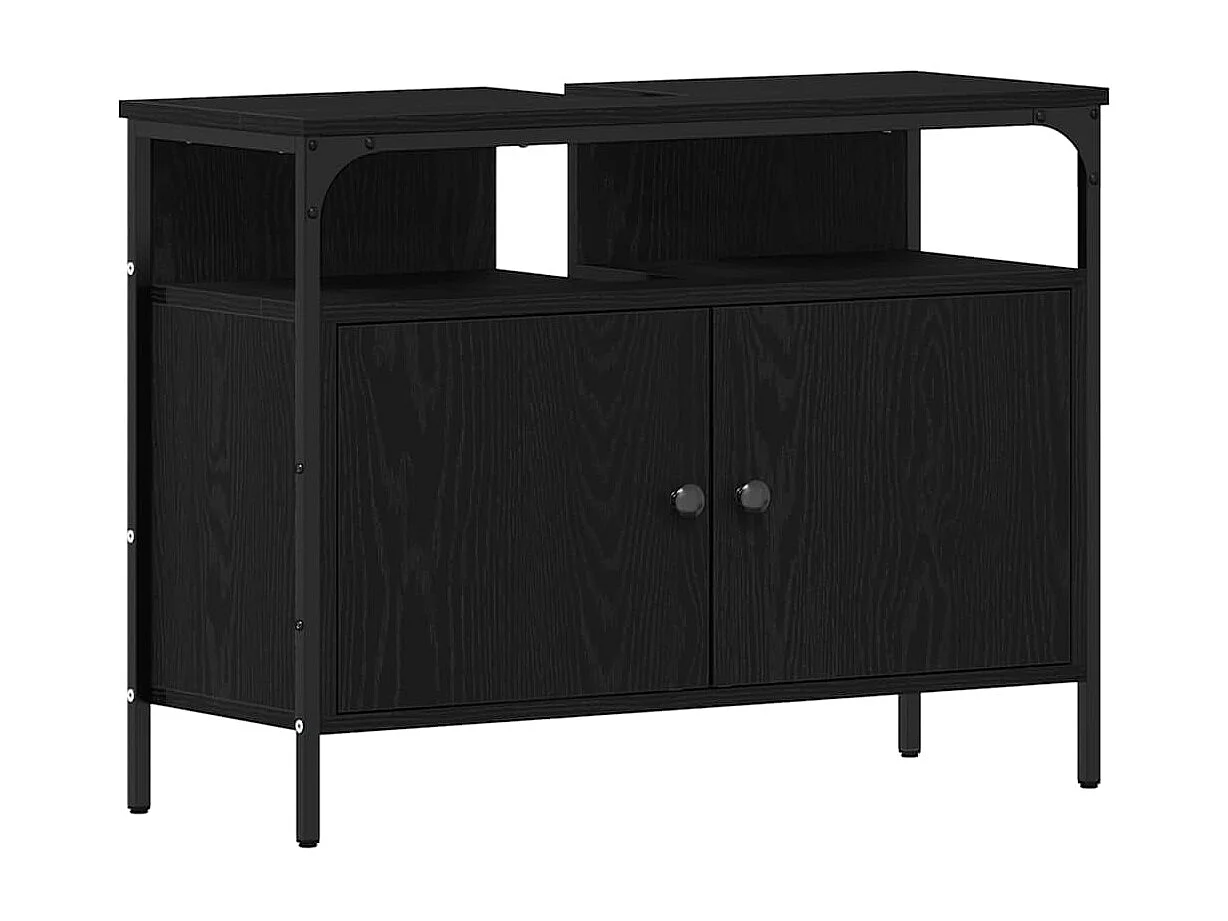 Ensemble de Meubles de Salle de Bain 4 pcs Chêne noir