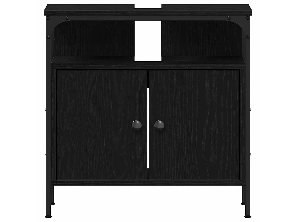 Ensemble de Meubles de Salle de Bain 4 pcs Chêne noir