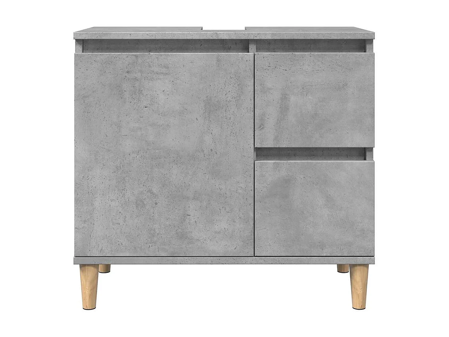 Ensemble de meubles de salle de bain 3 pcs gris béton