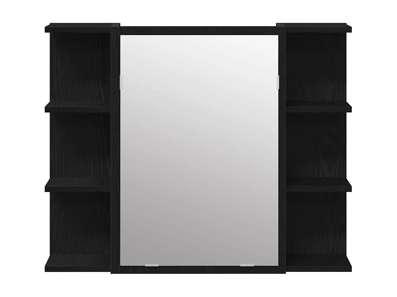 Badkamermeubelset met plank 4 stuks Zwart