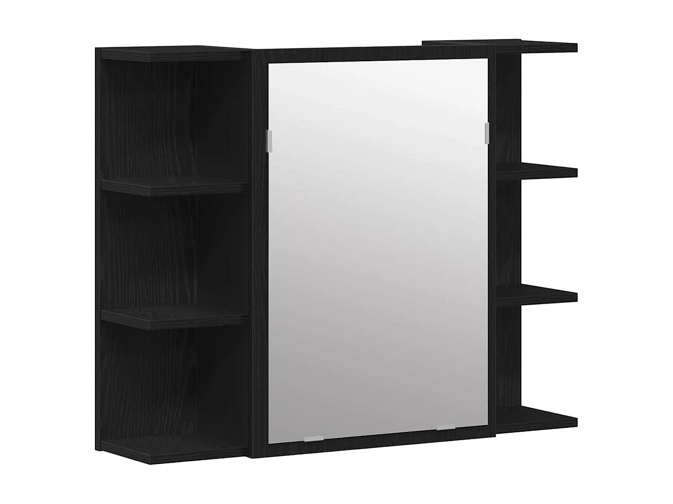 Ensemble de mobilier de salle de bain avec étagère 4 pcs Noir