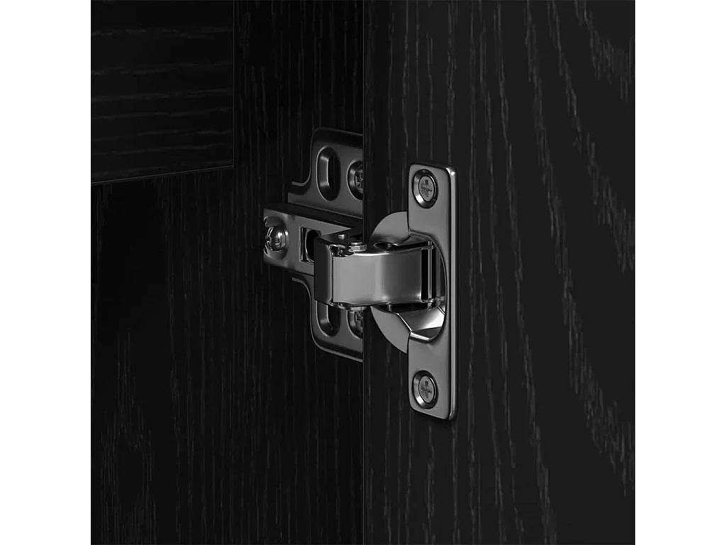 Ensemble de mobilier de salle de bain avec stockage 2 pcs Noir