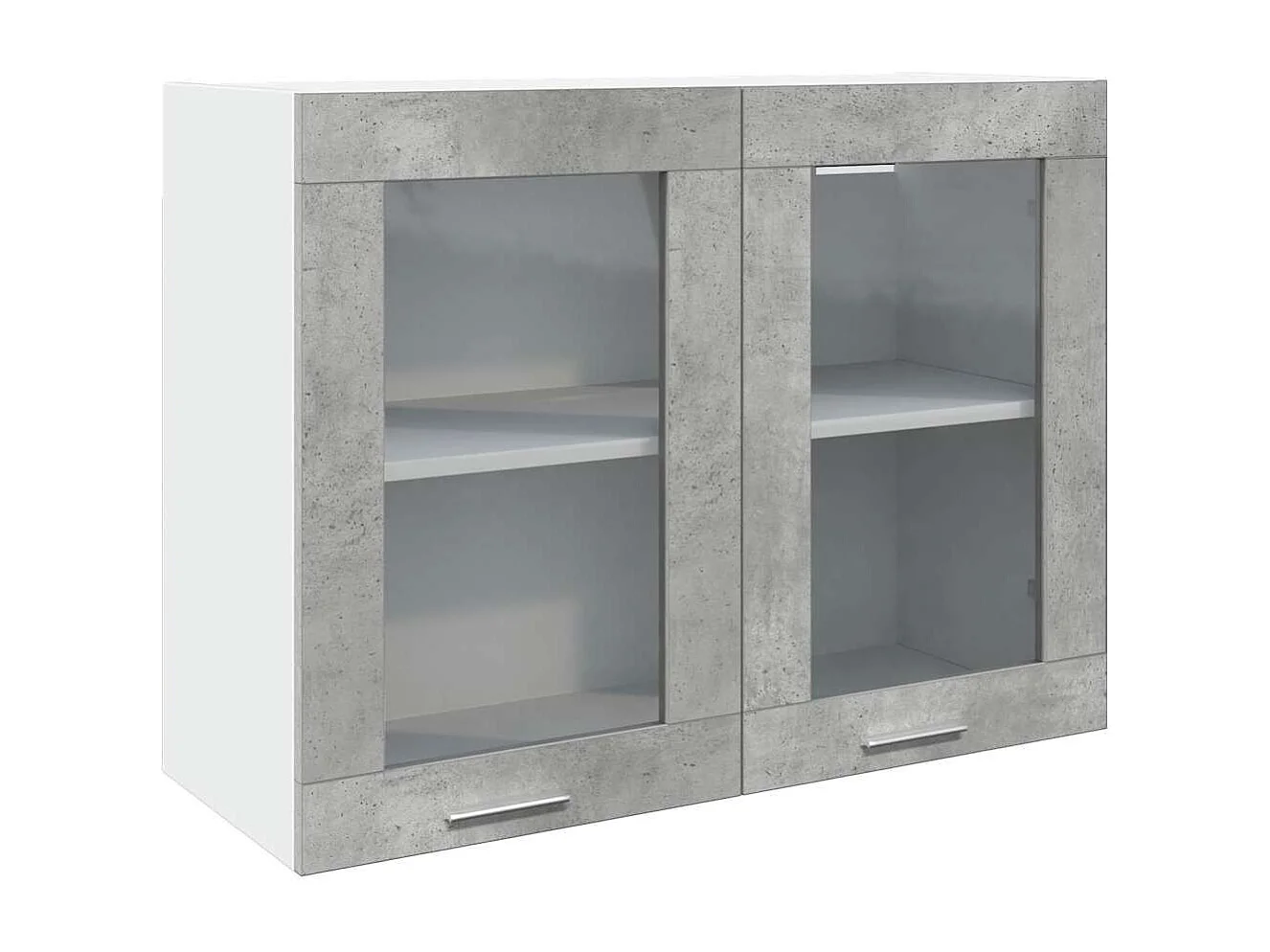 Ensemble de meubles de salle de bain 7 pcs "Lyon" gris béton