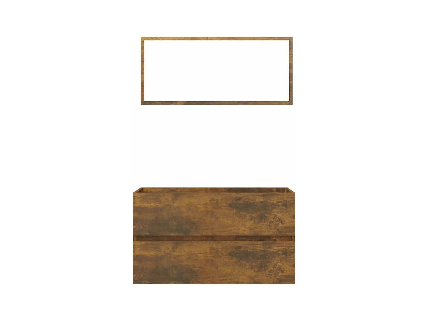 Ensemble de meubles de salle de bain 2 pcs Chêne fumé