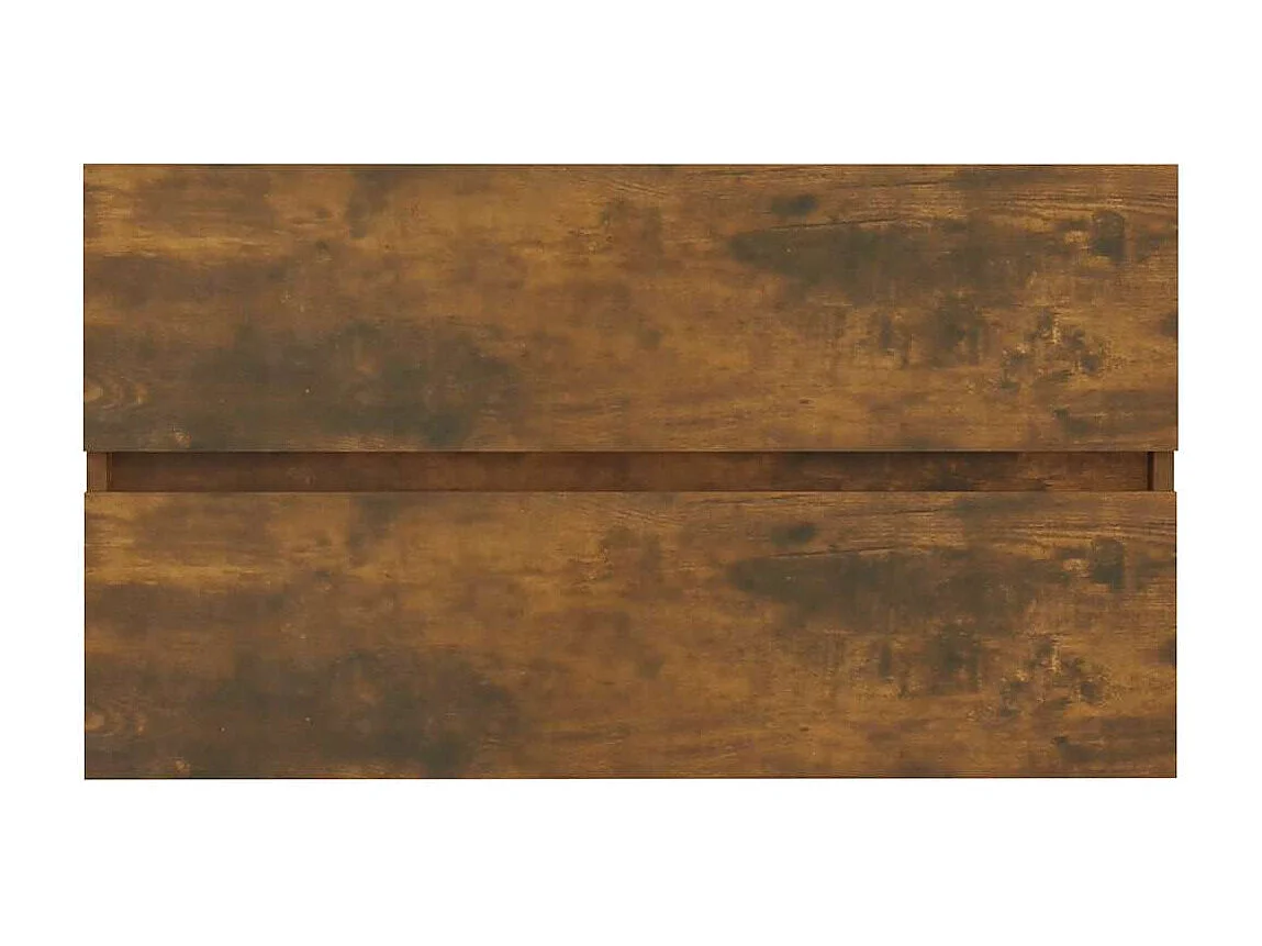 Ensemble de meubles de salle de bain 2 pcs Chêne fumé