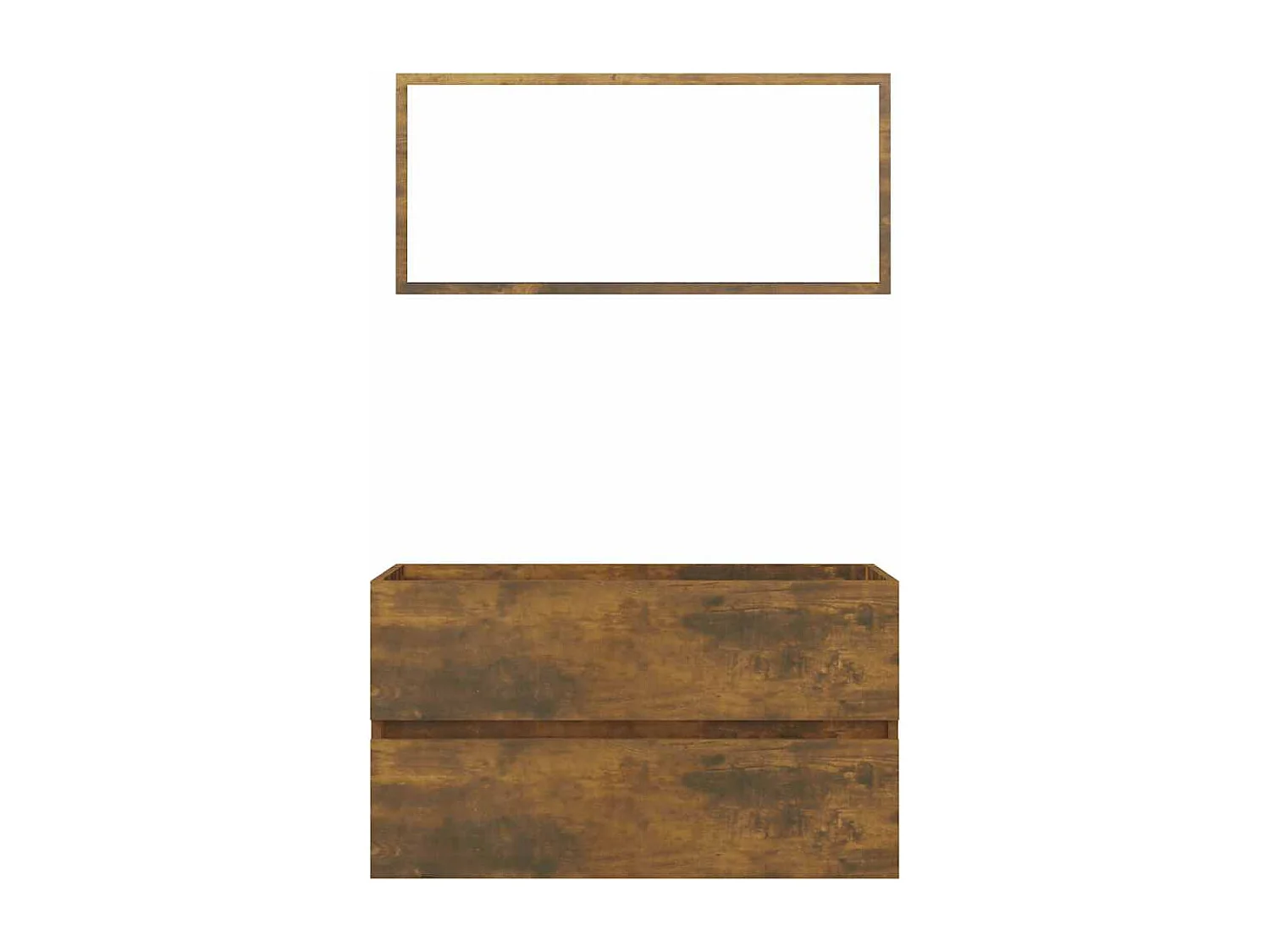 Ensemble de meubles de salle de bain 2 pcs Chêne fumé