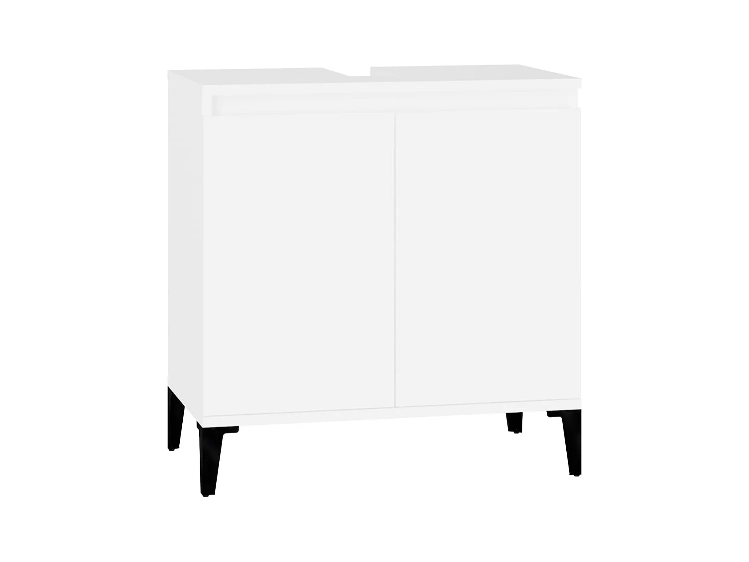 Ensemble de meubles salle de bain 3 pcs blanc bois d'ingénierie