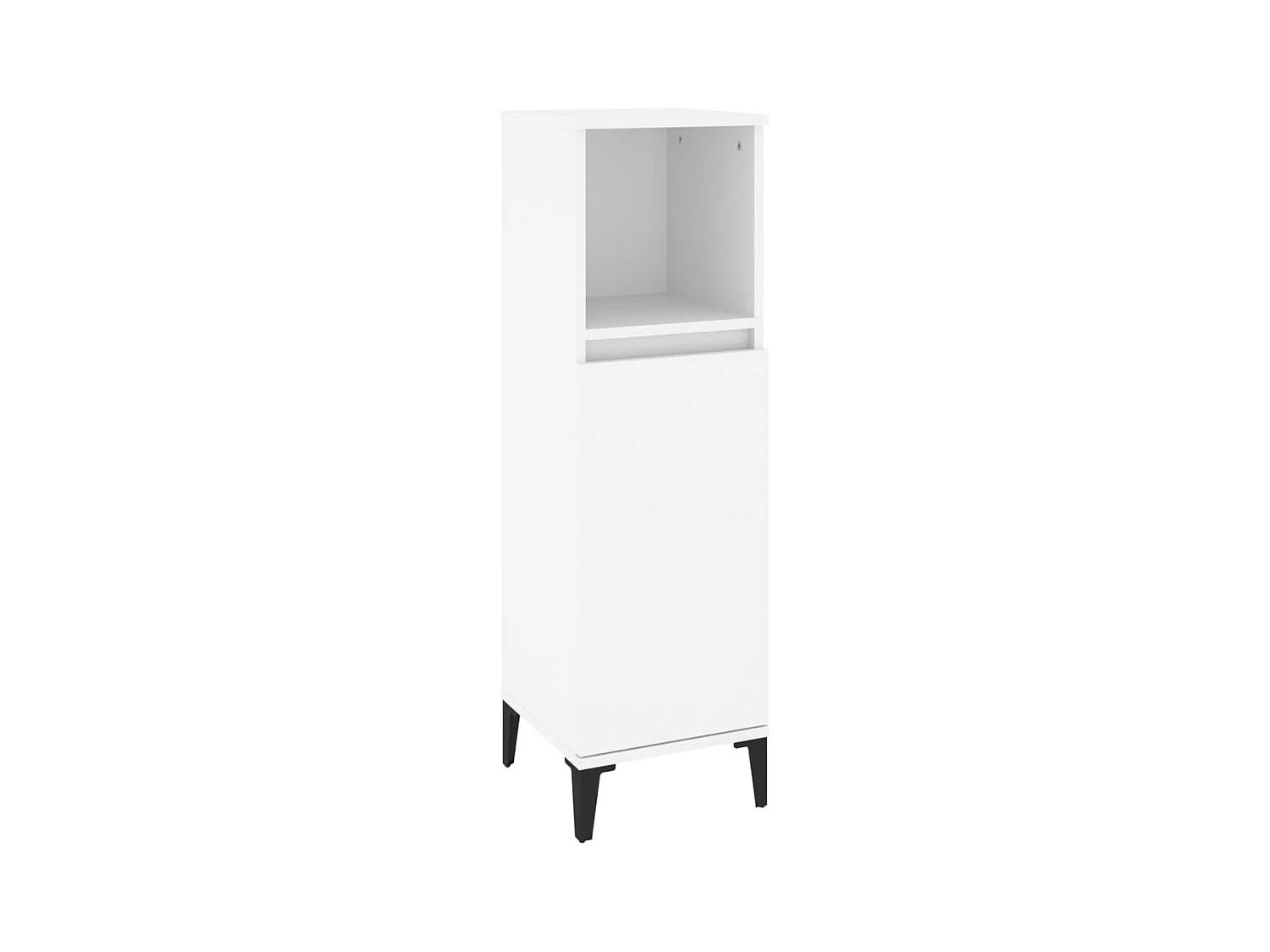 Ensemble de meubles salle de bain 3 pcs blanc bois d'ingénierie