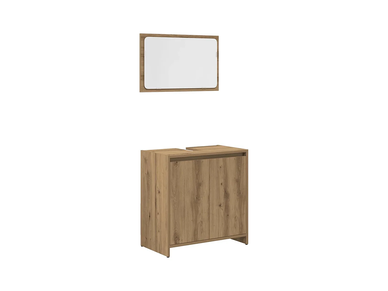 Ensemble de meubles salle de bain 3 pcs bois d'ingénierie