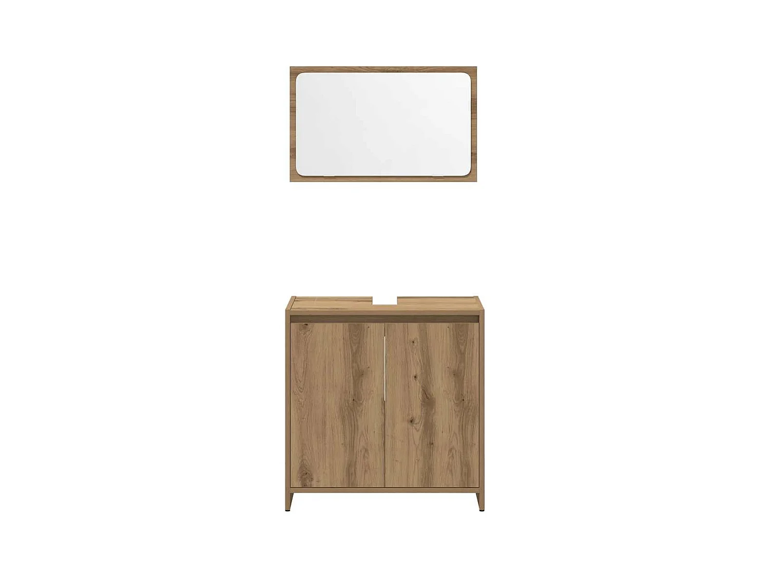 Ensemble de meubles salle de bain 3 pcs bois d'ingénierie
