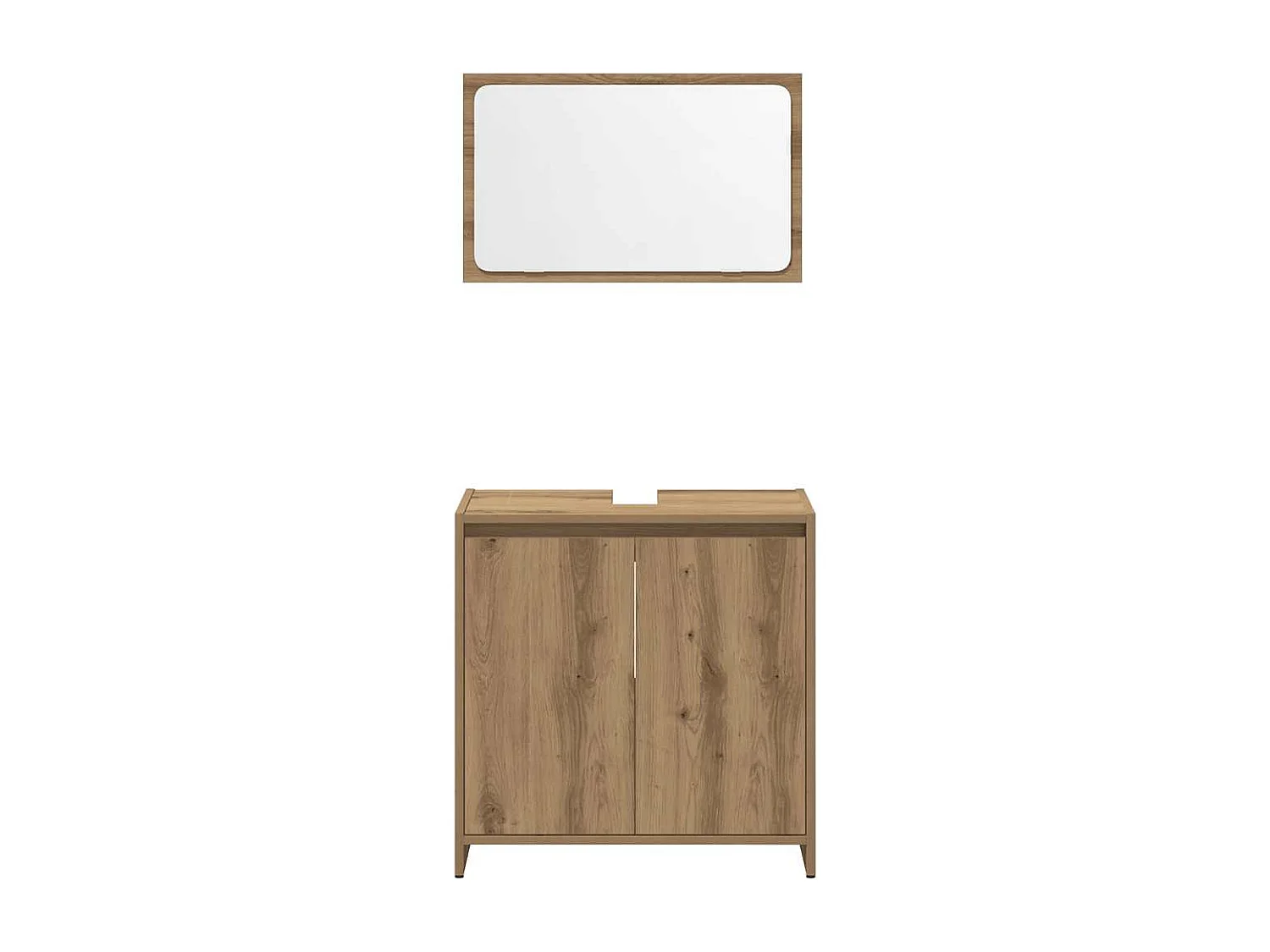 Ensemble de meubles salle de bain 3 pcs bois d'ingénierie