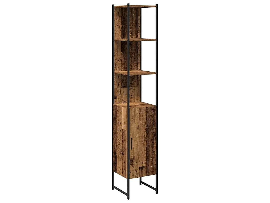Ensemble de mobilier de salle de bain avec étagère 3 pcs Marron