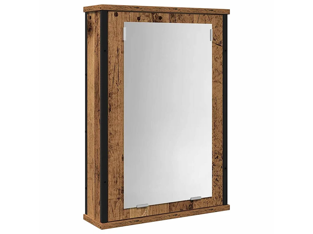 Ensemble de mobilier de salle de bain avec porte 2 pcs Marron