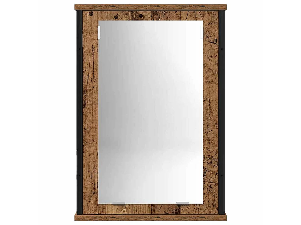 Ensemble de mobilier de salle de bain avec porte 2 pcs Marron