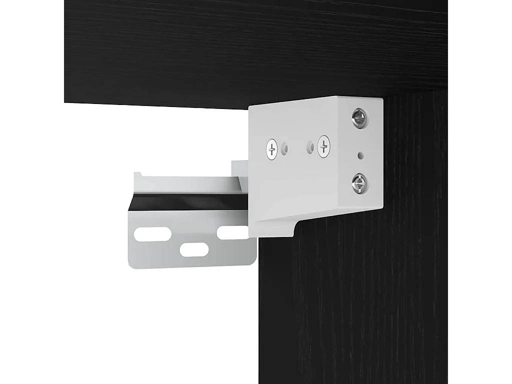 4-teiliges Badmöbel-Set Schwarze Eiche