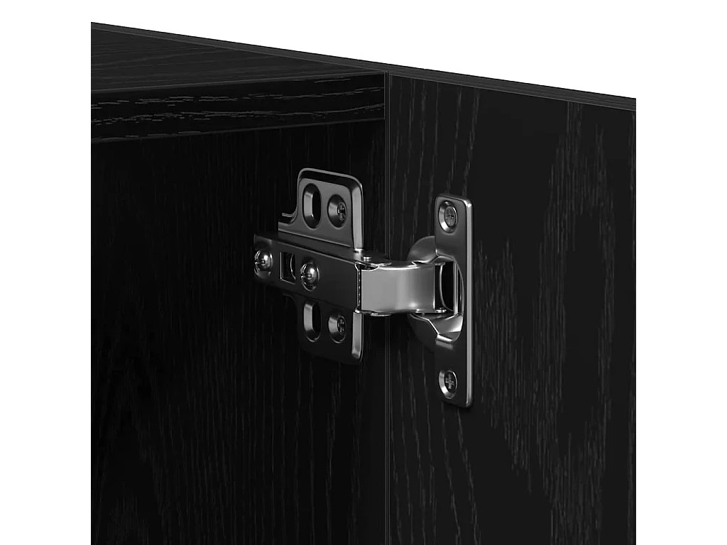 4-teiliges Badmöbel-Set Schwarze Eiche