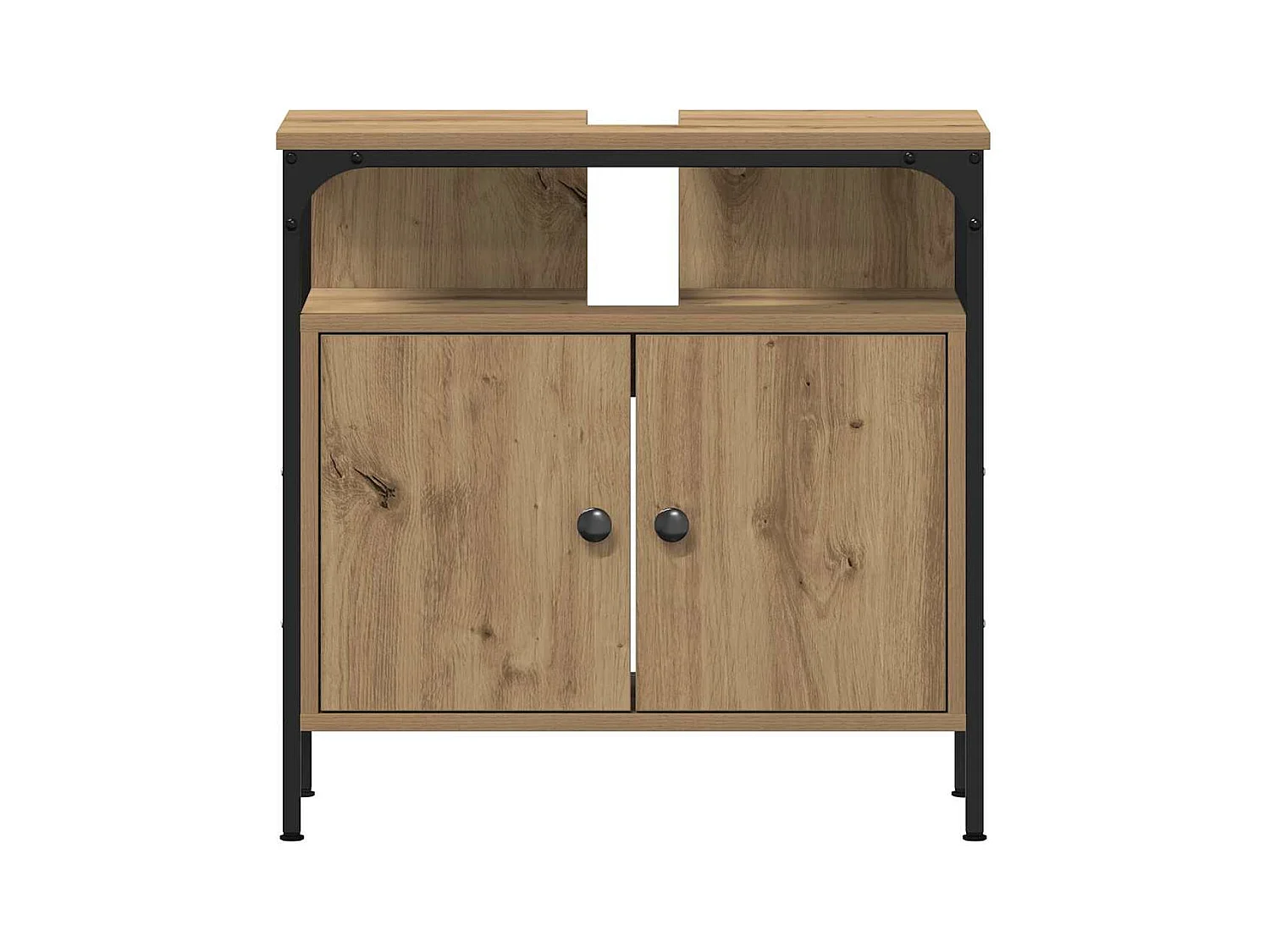 Set di mobili da bagno 4 pezzi in rovere lavorato a mano