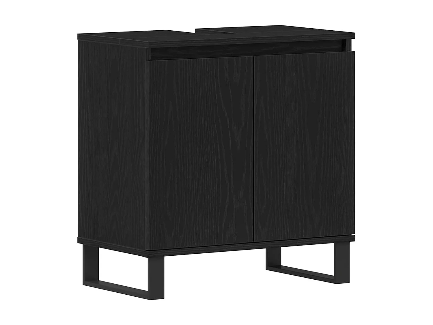 Set di mobili da bagno con contenitore 3 pezzi nero