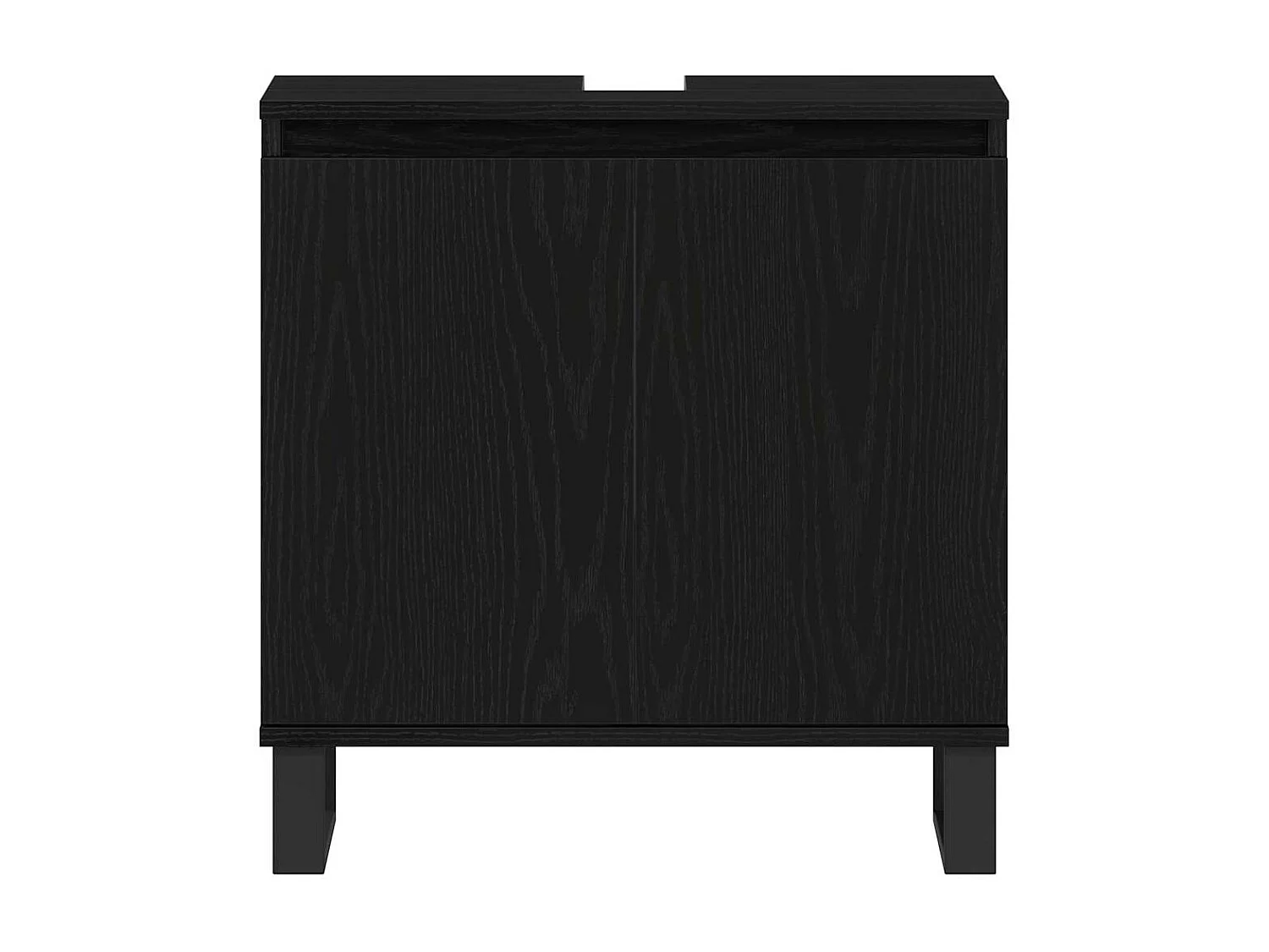 Set di mobili da bagno con contenitore 3 pezzi nero