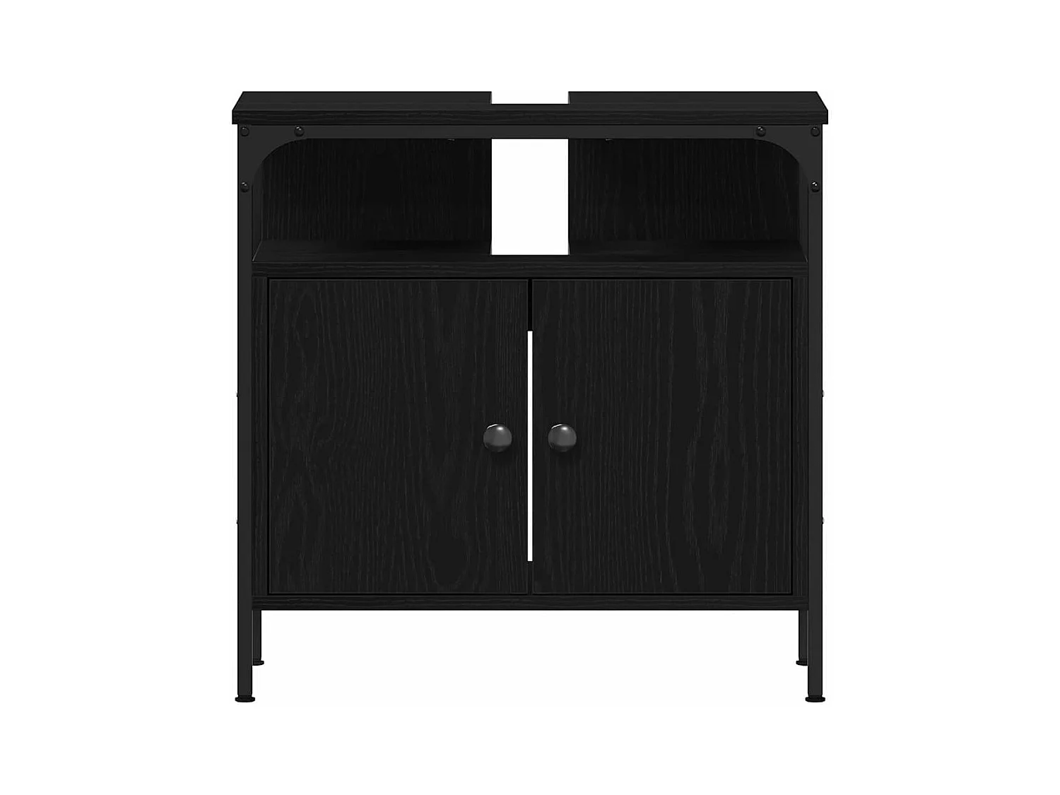 Ensemble de mobilier de salle de bain 4 pcs Chêne noir