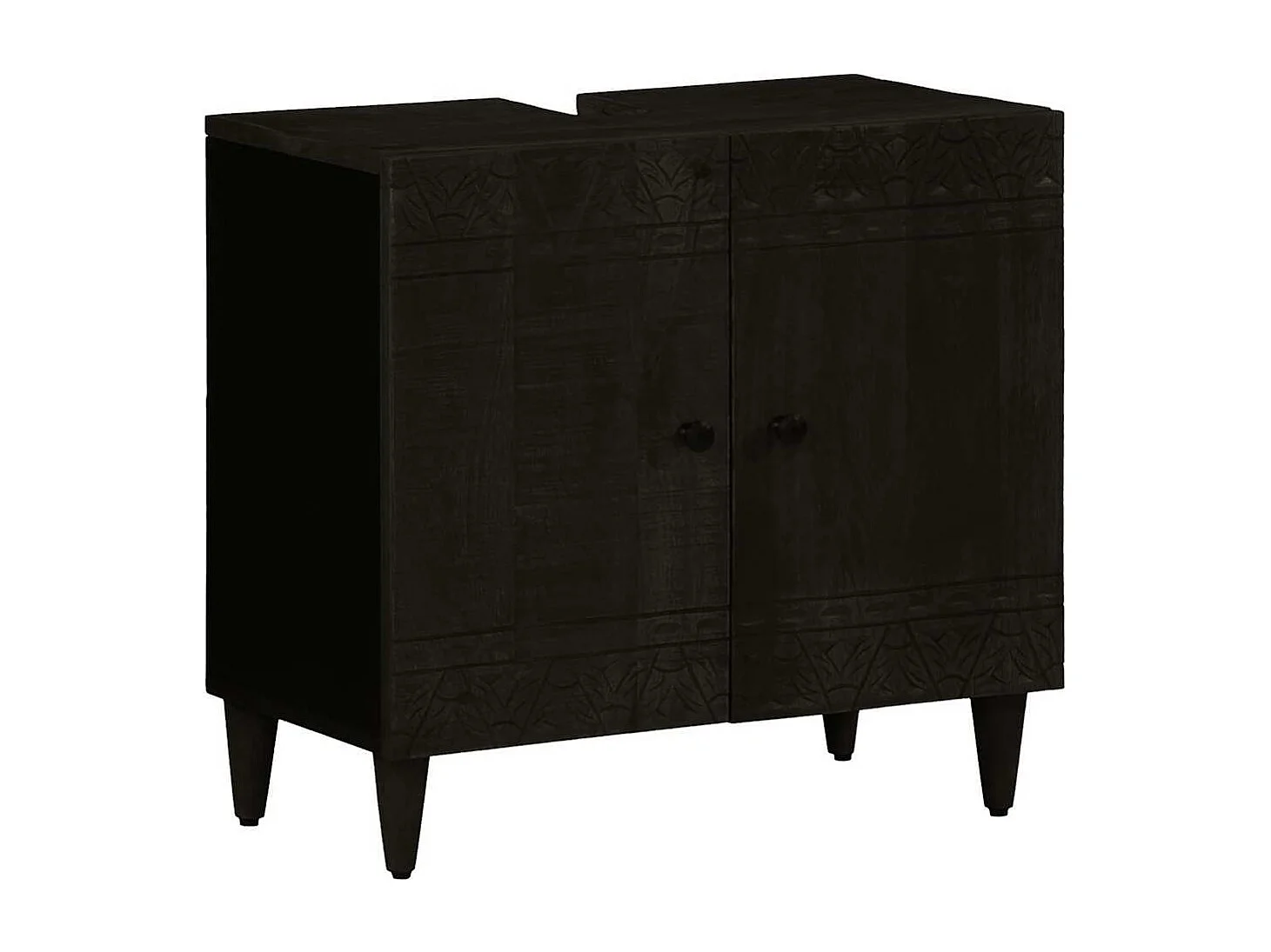 Set di mobili da bagno in legno massello di mango, 3 pezzi