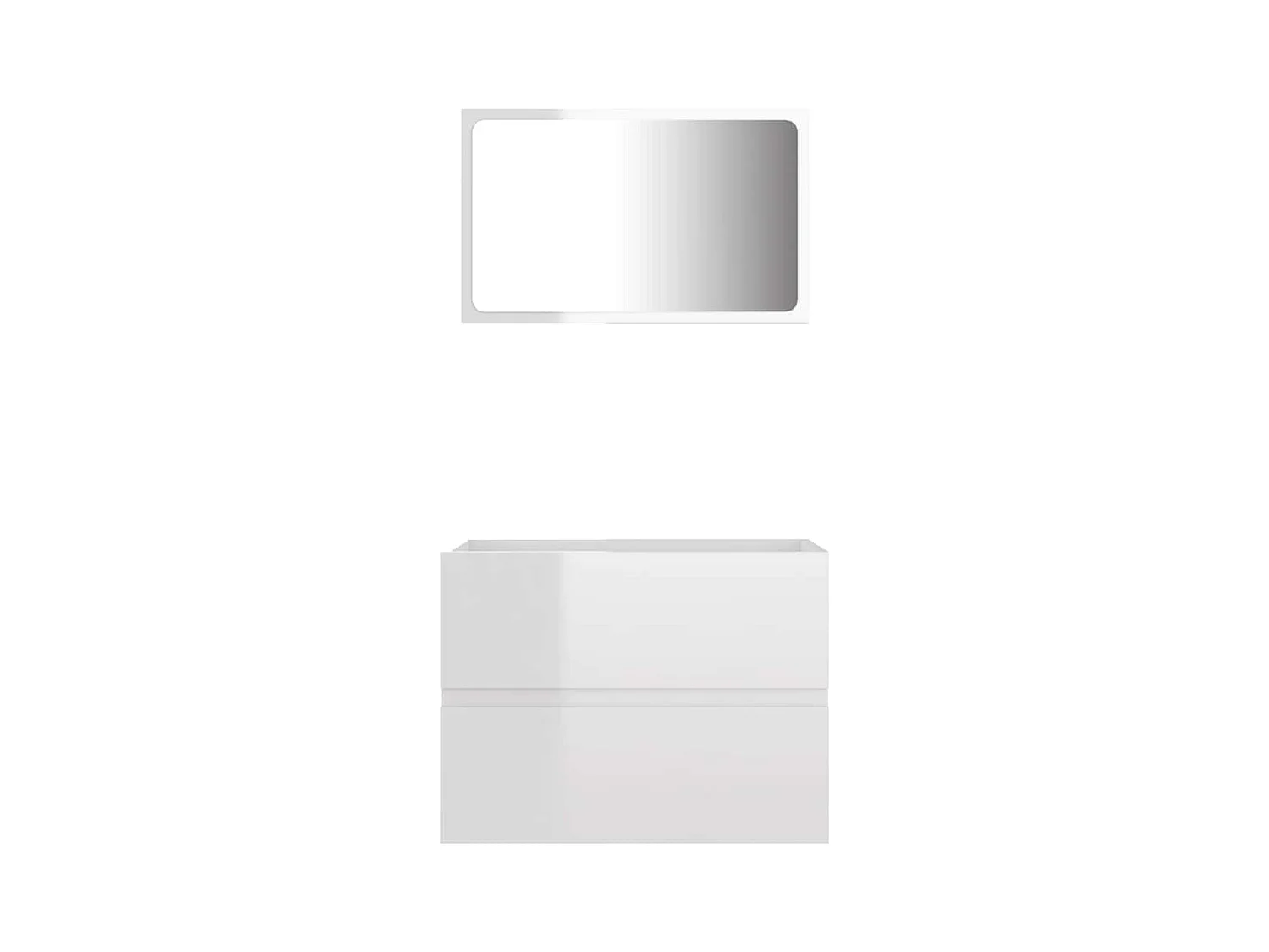 Ensemble de meubles de salle de bain 2 pcs blanc brillant