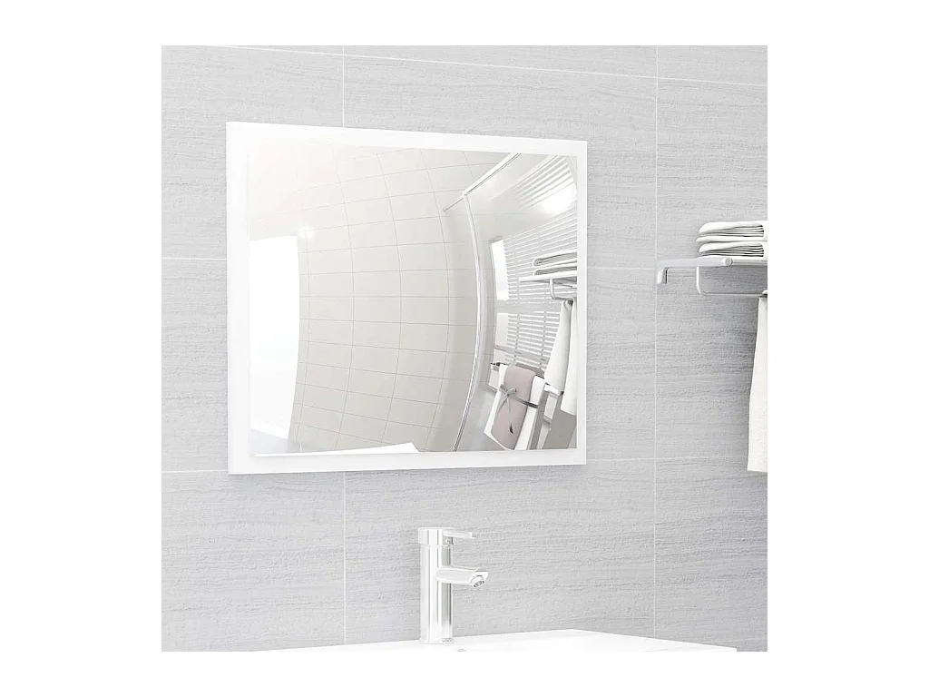 Ensemble de meubles de salle de bain 2 pcs blanc brillant