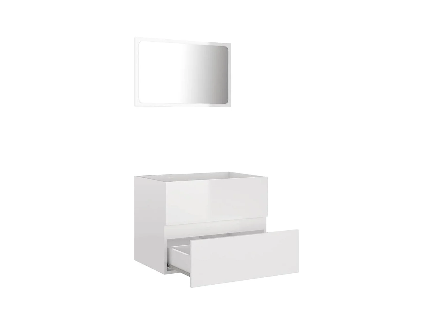 Ensemble de meubles de salle de bain 2 pcs blanc brillant