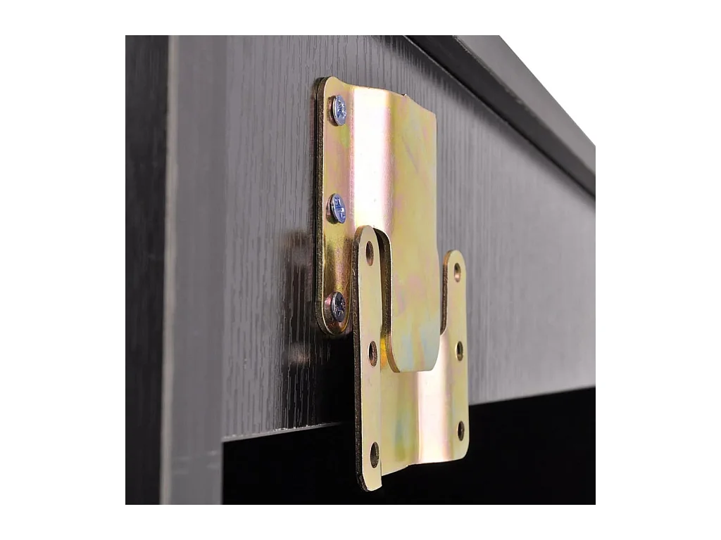 Zwarte driedelige badkamermeubel