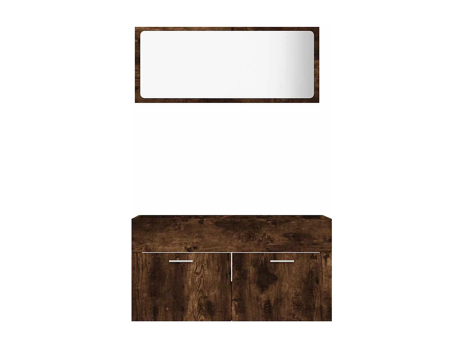 Ensemble de meubles de salle de bain 2 pcs Chêne fumé