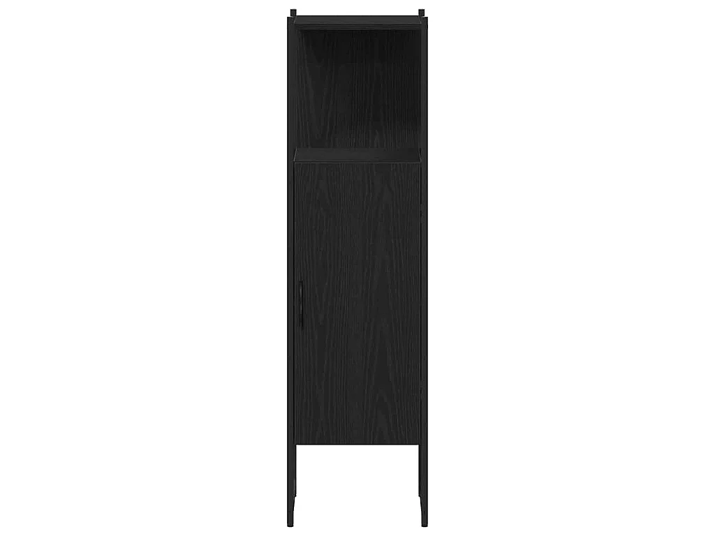 Set di mobili da bagno con mensola 4 pezzi nero