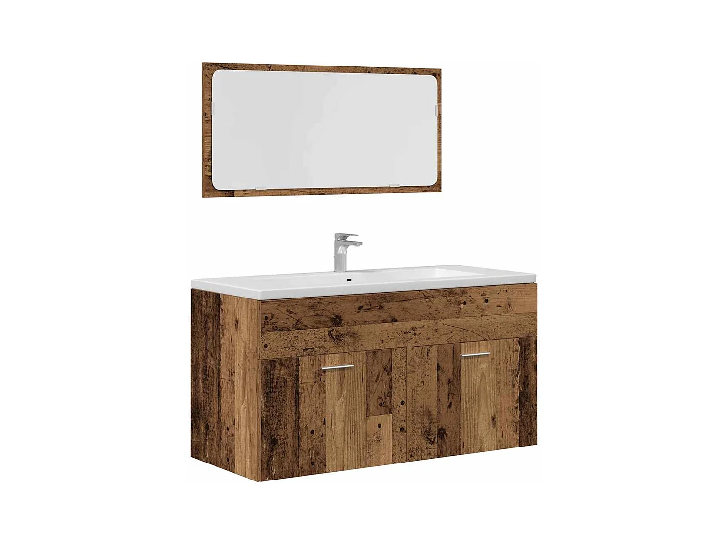 Ensemble de meubles salle de bain 3 pcs bois d'ingénierie