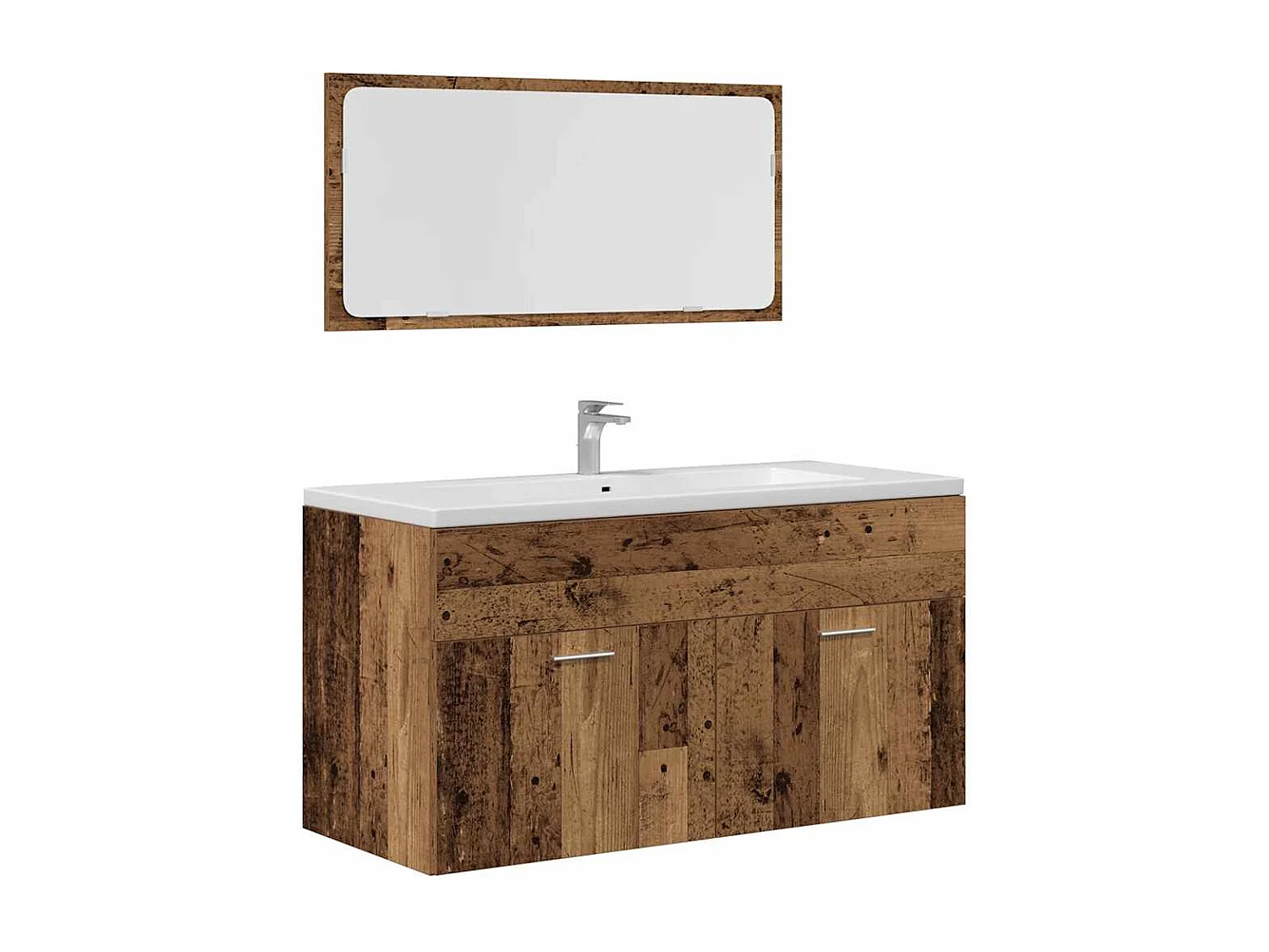 Ensemble de meubles salle de bain 3 pcs bois d'ingénierie