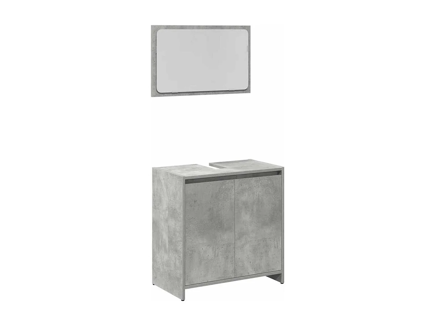 Conjunto de muebles de baño de 4 piezas gris hormigón