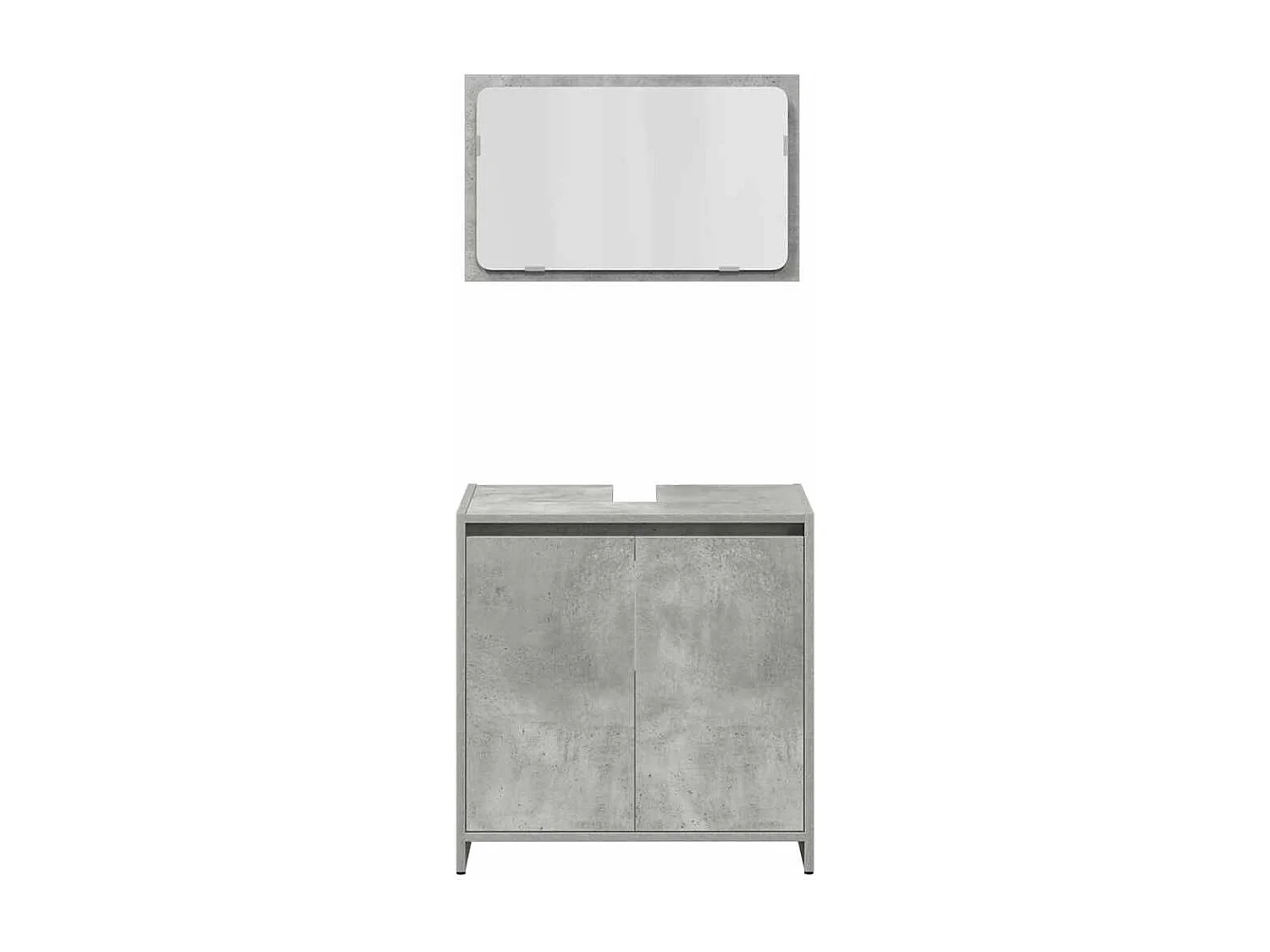 Conjunto de muebles de baño de 4 piezas gris hormigón