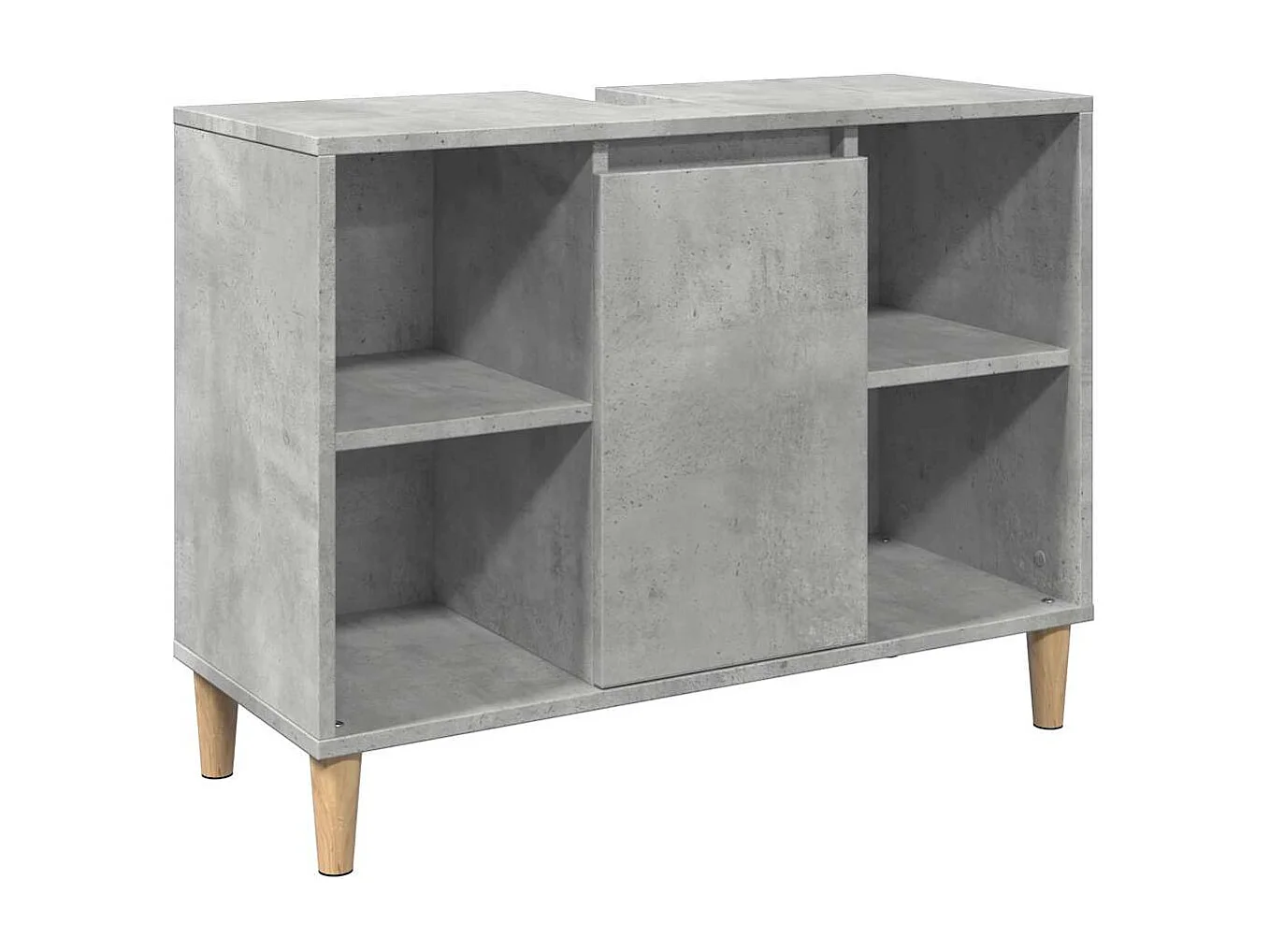 Ensemble de meubles de salle de bain 3 pcs gris béton