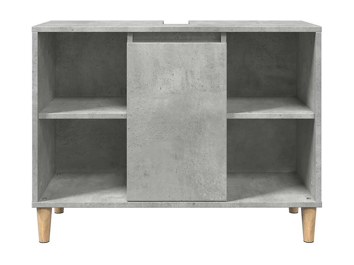 Ensemble de meubles de salle de bain 3 pcs gris béton