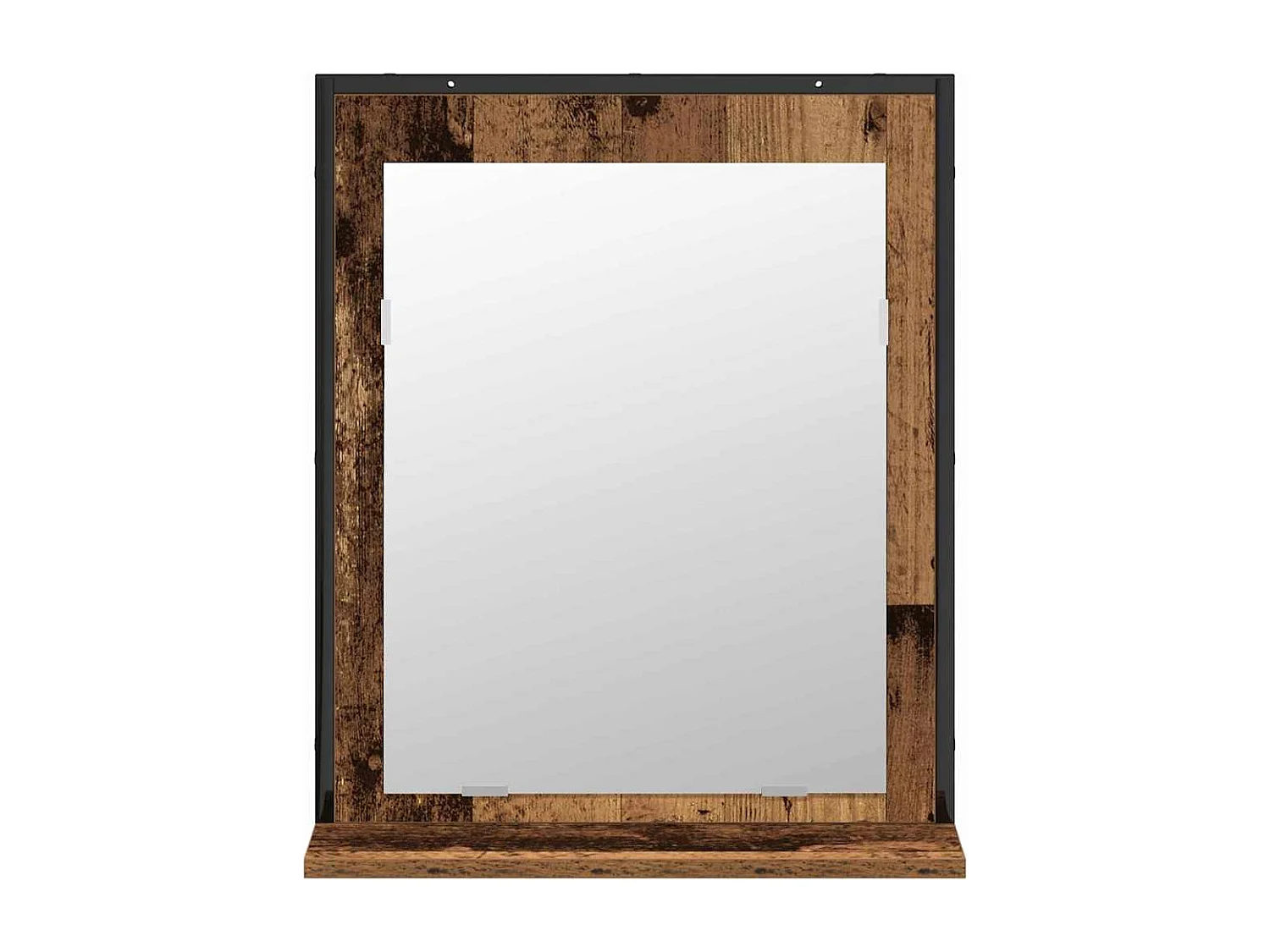 Mobiletto da bagno 2 pezzi in legno anticato e legno ingegnerizzato