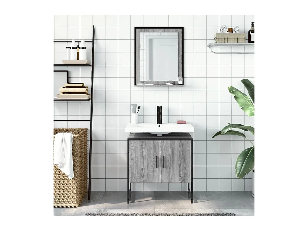 Sonoma Gray 2-delige badkamerkastset