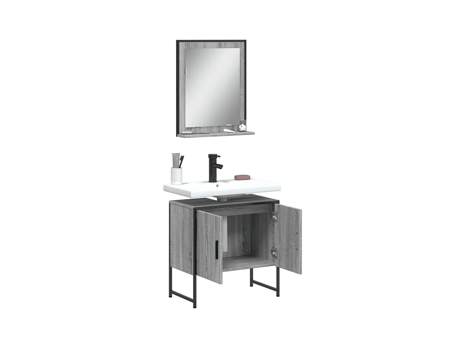 Sonoma Gray 2-delige badkamerkastset