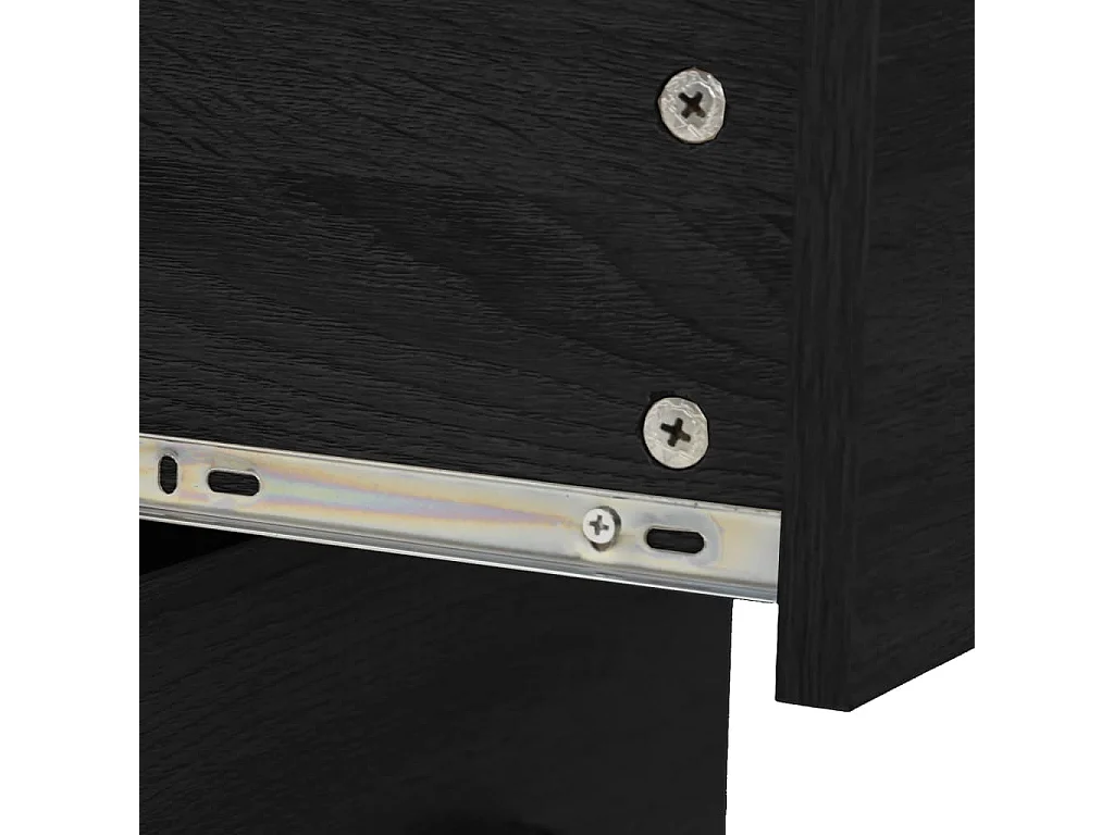 Ensemble de meubles salle de bain 7 pcs noir bois d'ingénierie